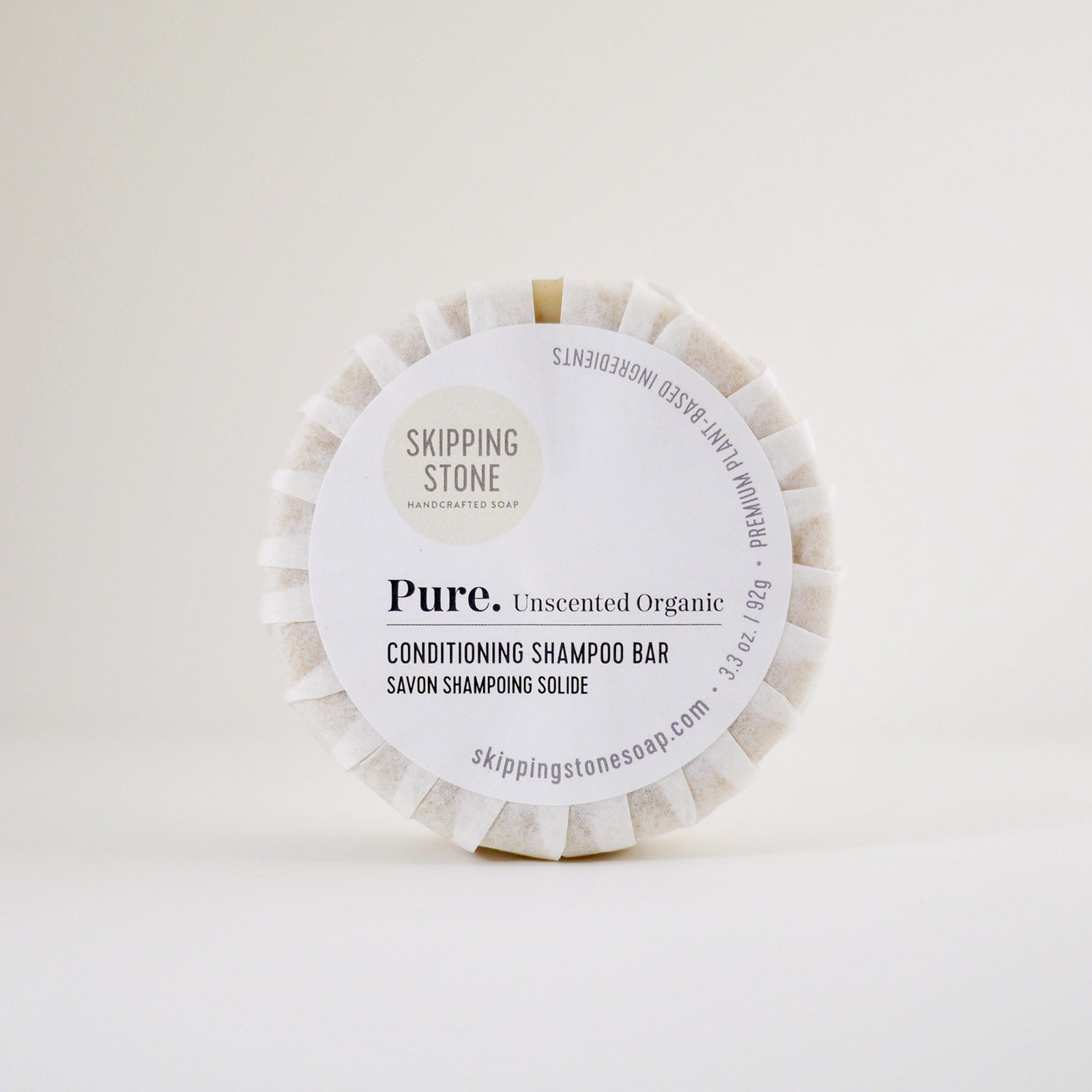 Skipping Stone Soap Pure. Shampoo Bar – unscented